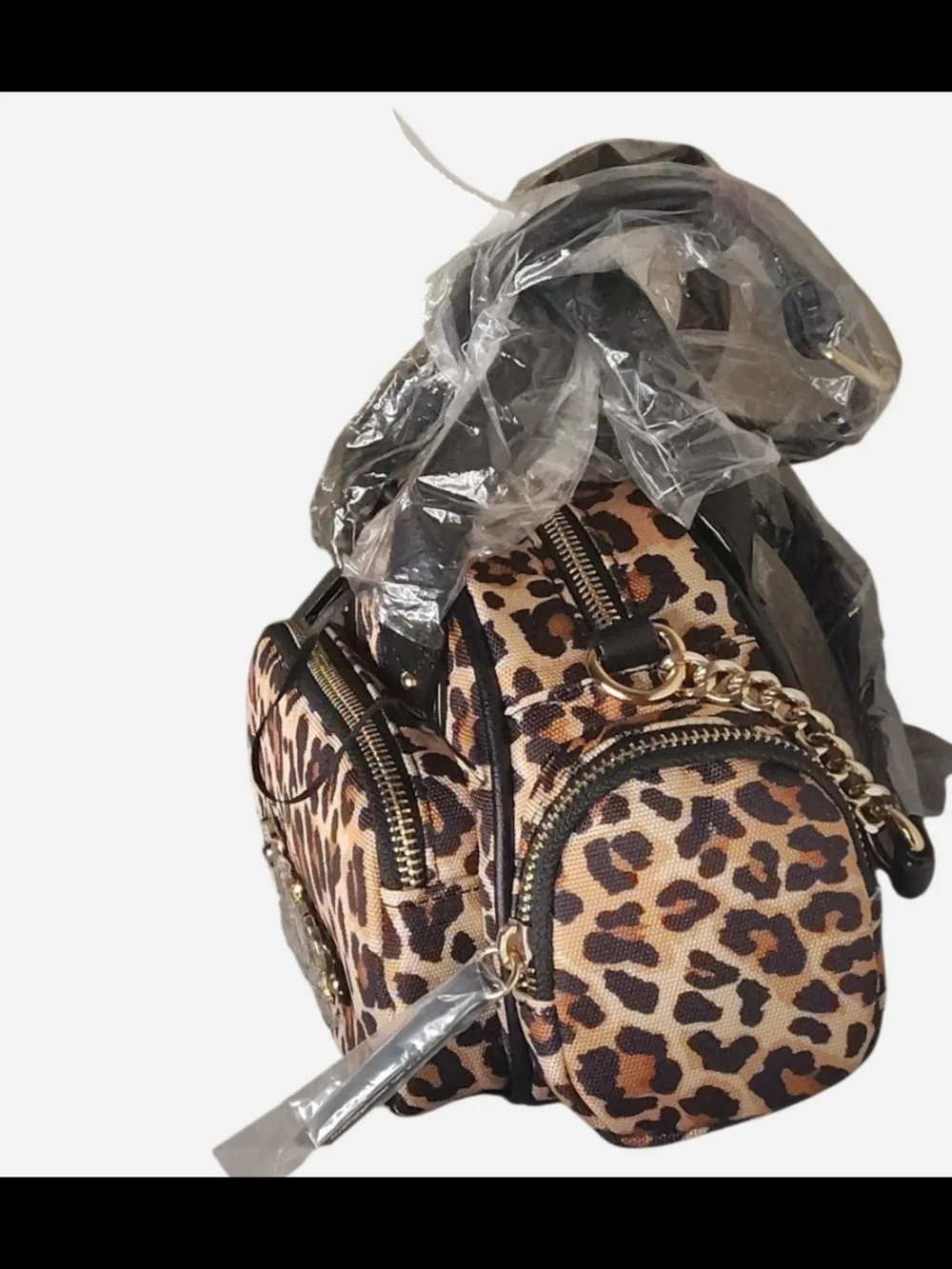 Juicy Couture Leopard Print Satchel - Brown & Black